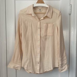 umgee USA, size Small blouse/top. Cream/peach/neutral